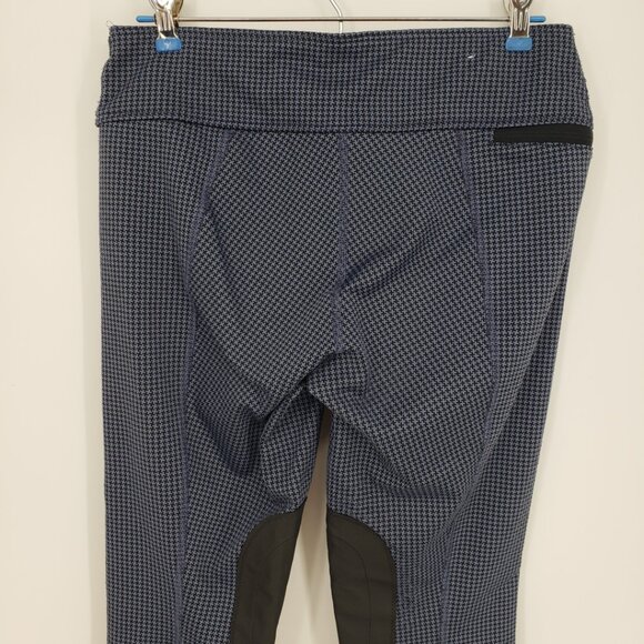 Kerrits Houndstooth Plaid Riding Pants M Women's Leggings Pull on Gray Black - Picture 6 of 8